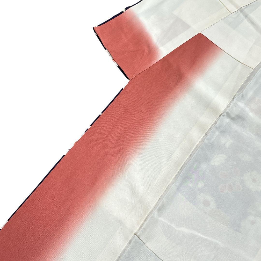 A112愛華 着物 小紋　絞り　辻ヶ花　正絹　美品　身丈162cm