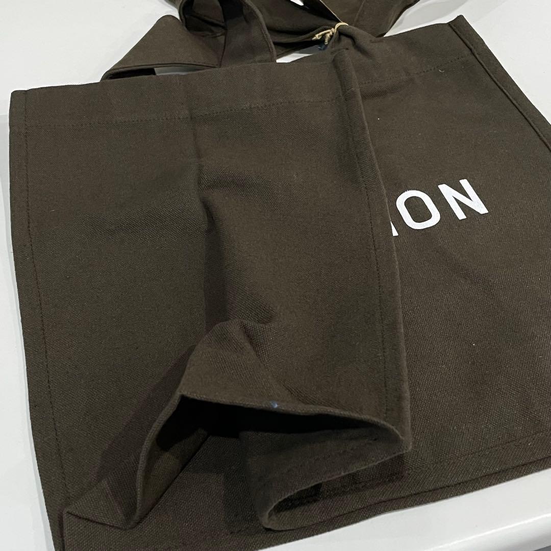 『新品未使用』EREWHON高級ロゴキャンバストートバッグ ダークブラウン