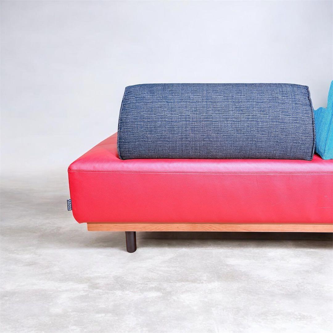 【良品】 マルイチセーリング 生活製作所 グラード ウッドベースM 2人掛ソファ