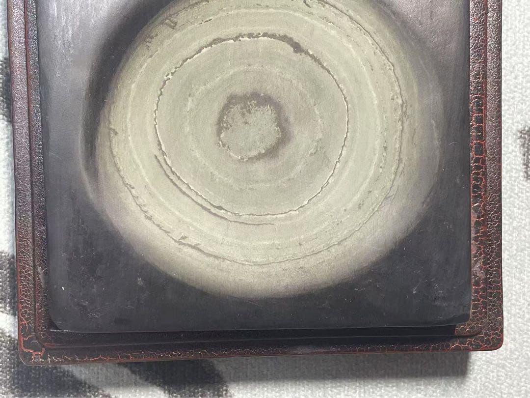 中国美術品　古硯箱硯台墨台　乾隆十八年「三希堂」銘　アンティーク硯箱硯台　希少品