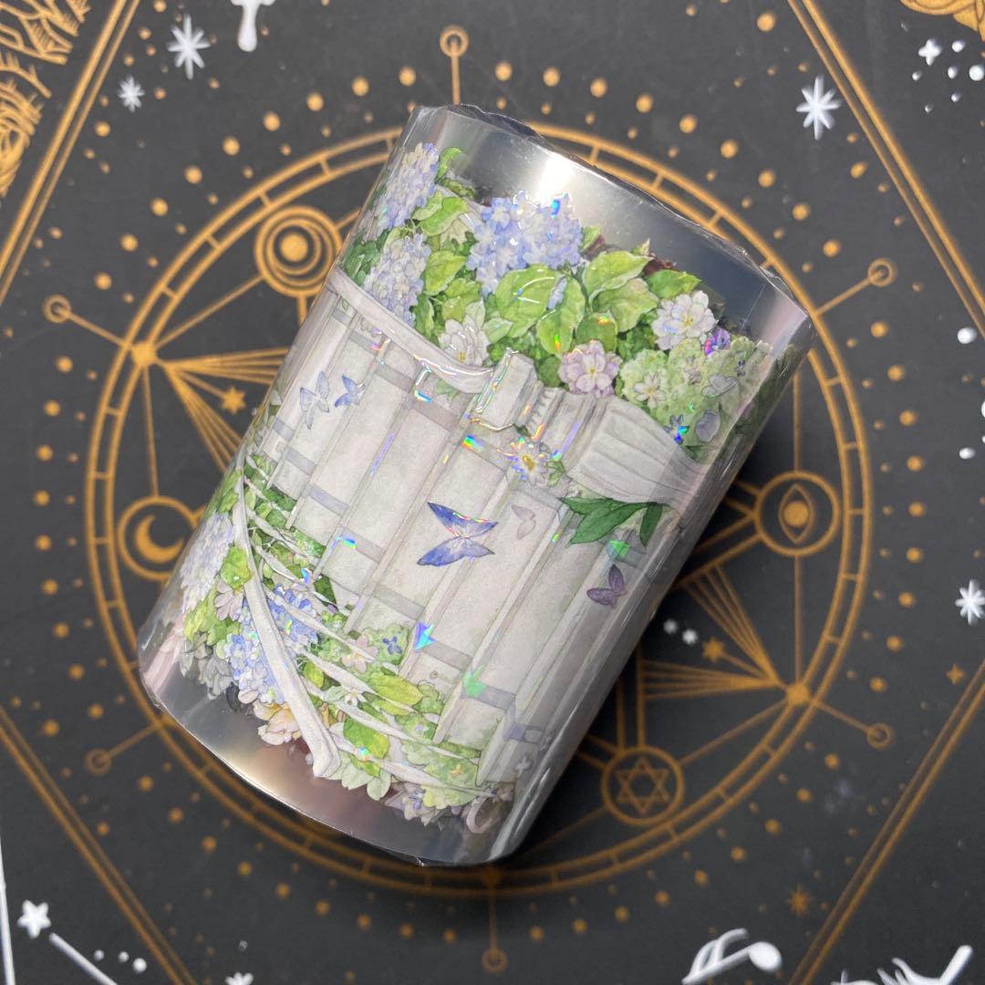 【H1】海外　10m巻　貝殻光マスキングテープ　人物系/装飾系/背景系