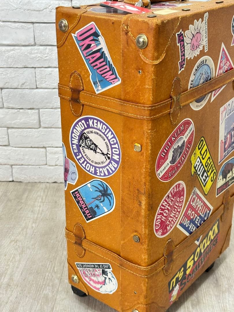 【東京都23区配送無料】スーツケース　旅行　トラベル　キャリーケース　ビンテージ