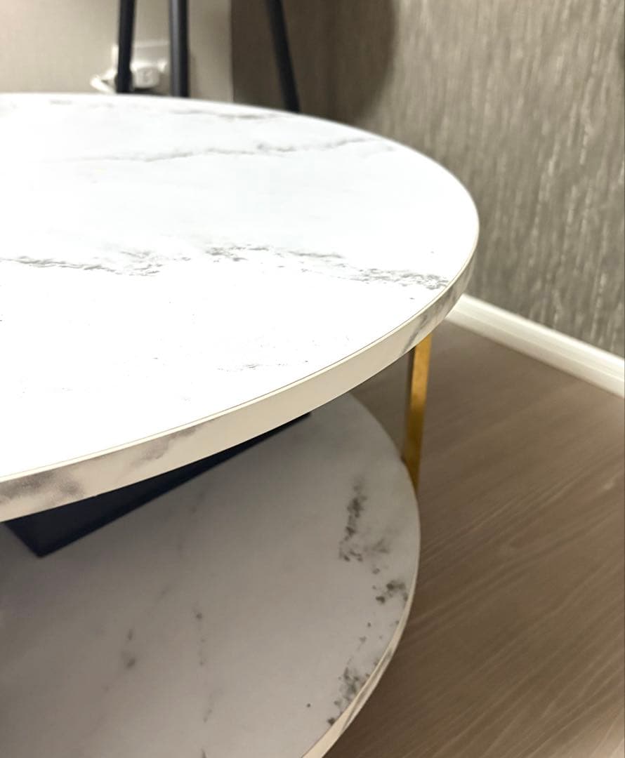 2022年LOWYA購入！大理石柄リビングテーブル