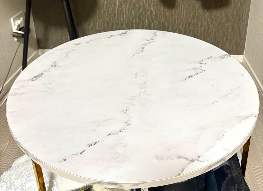 2022年LOWYA購入！大理石柄リビングテーブル