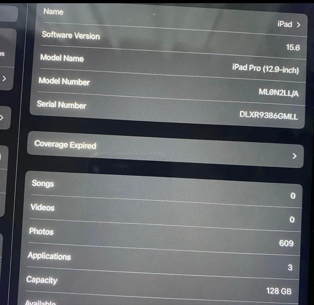 iPad Pro 12.9 インチ 第1世代 128GB wifi ジャンク