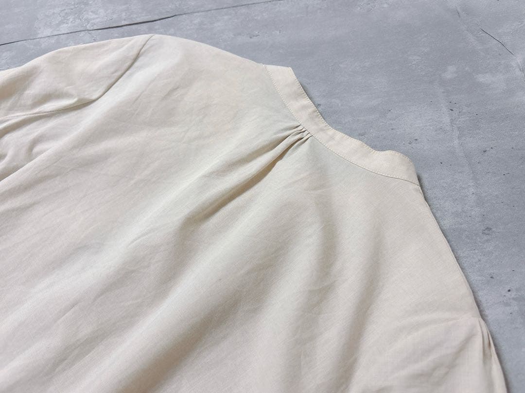 1/25終◆美品✨hatsutoki 西脇 ナチュラル 自然 ブラウス　播州織