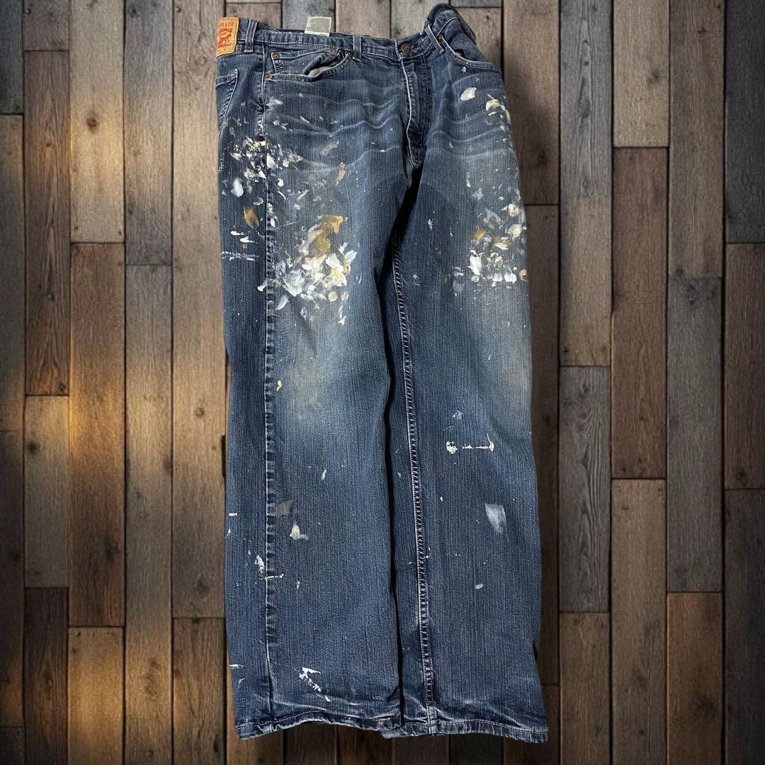 t*m様 Levi'sリーバイス 505 ストレート ペイントデニム ジーンズW