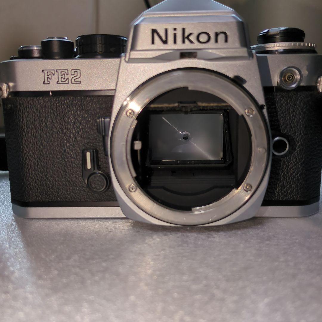 Nikon FE2 一眼レフカメラ シルバー　+レンズ+ケース