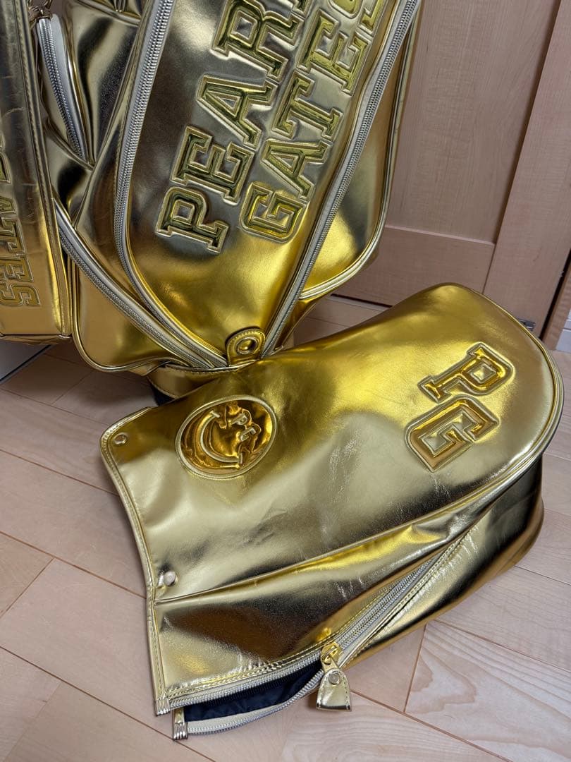 美品★パーリーゲイツ★キャディバッグ★ゴルフ★ゴルフバッグ★ゴールド★レア★金