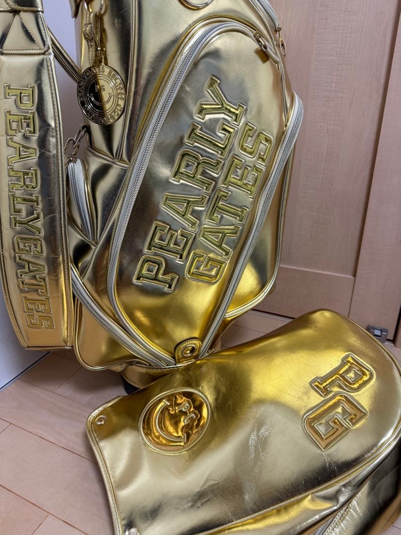 美品★パーリーゲイツ★キャディバッグ★ゴルフ★ゴルフバッグ★ゴールド★レア★金