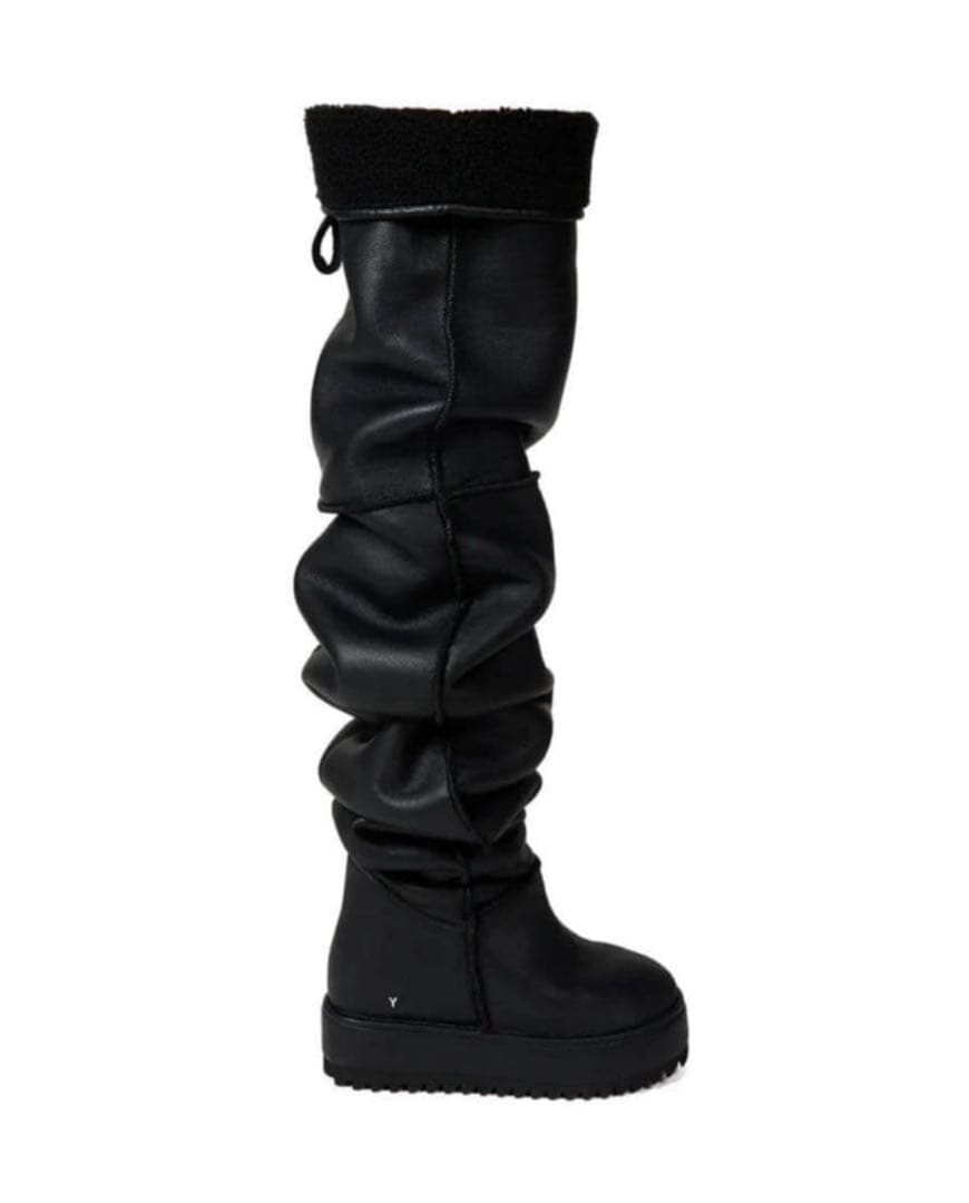 YELLO JACOB LOOSE FIT LONG BOOTS ブラック L