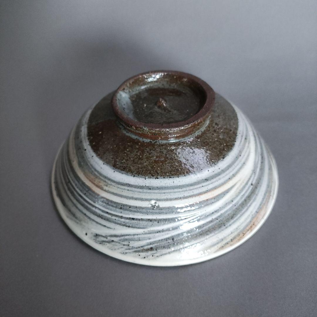 中里隆　唐津焼器(２ケ一括)　 唐津刷毛目碗、絵唐津四方鉢