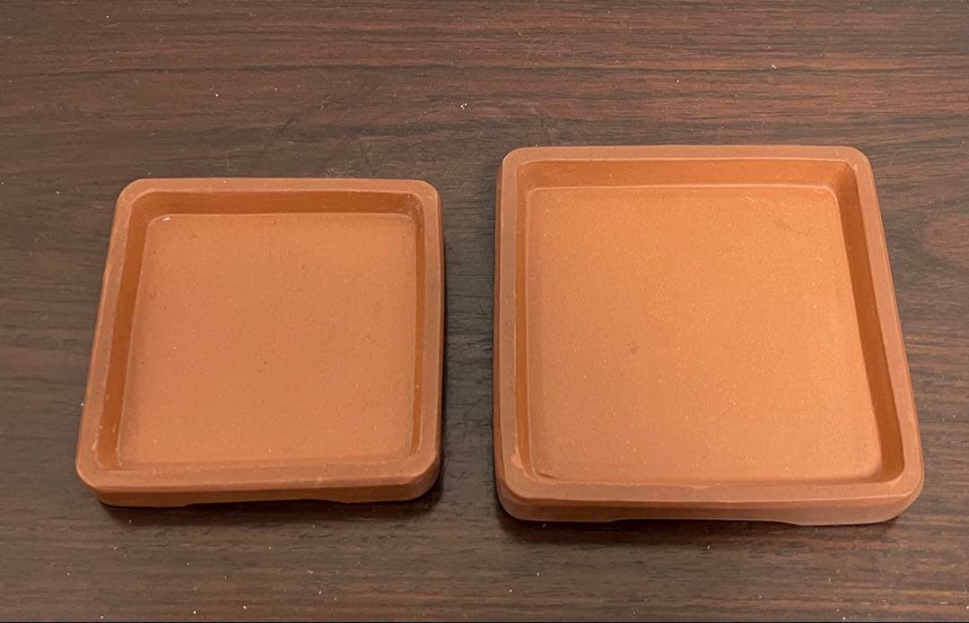 中国美術 紫砂盆栽鉢植木鉢 梅蘭竹紋樣四角紫砂鉢 紅雨刻 萬木迎春 千枝競放