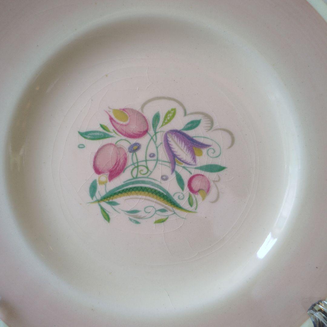 スージークーパー＊ドレスデン＊カップ＆ソーサーとプレート＊ピンク＊トリオ