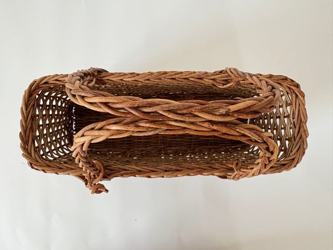 【未使用に近い】松野屋　あけび籠バッグ　日本製　国産　かごバッグ　カゴバッグ