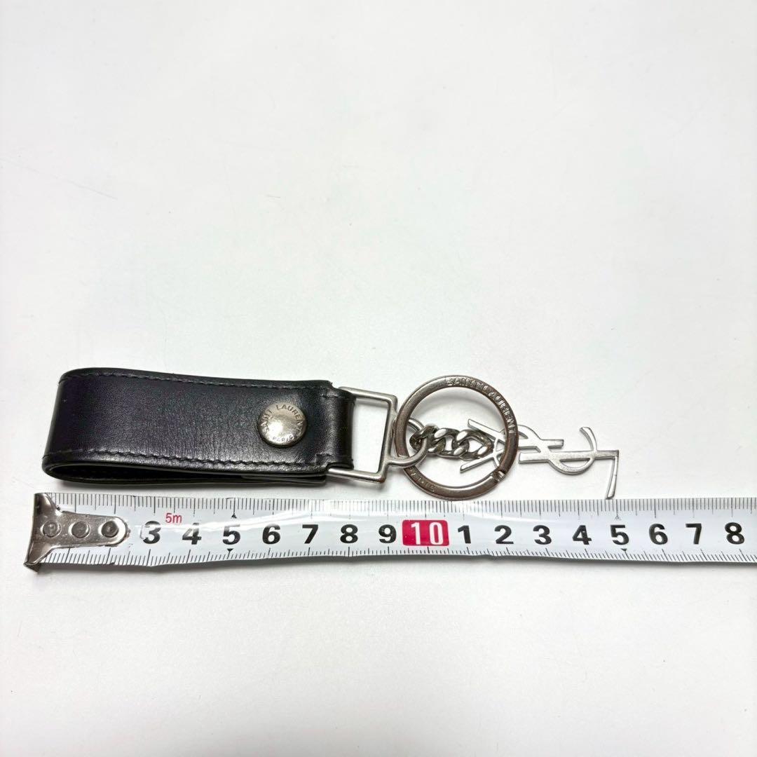 サンローラン　キーリング　キーホルダー　カサンドラ　YSLロゴ　レザー2way.