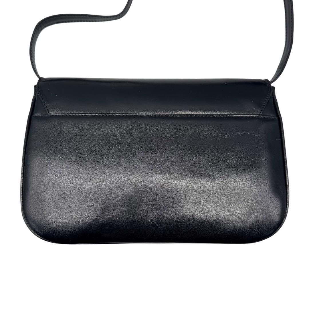 美品 CELINE 袋付 トリオンフ金具 レザー ショルダーバッグ F/07