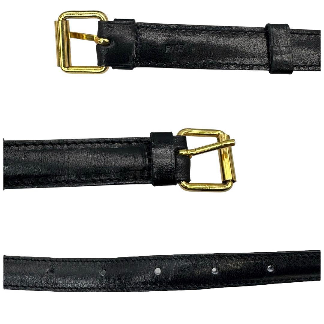 美品 CELINE 袋付 トリオンフ金具 レザー ショルダーバッグ F/07