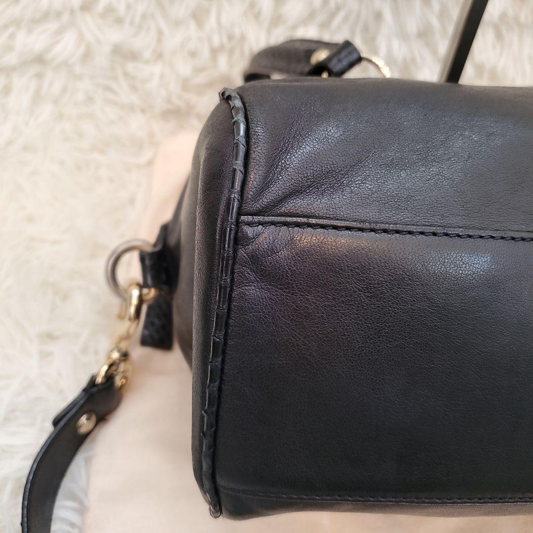 ⭐美品⭐JIMMY CHOO ミニドラムバッグ 2way ショルダーバッグ 蛇