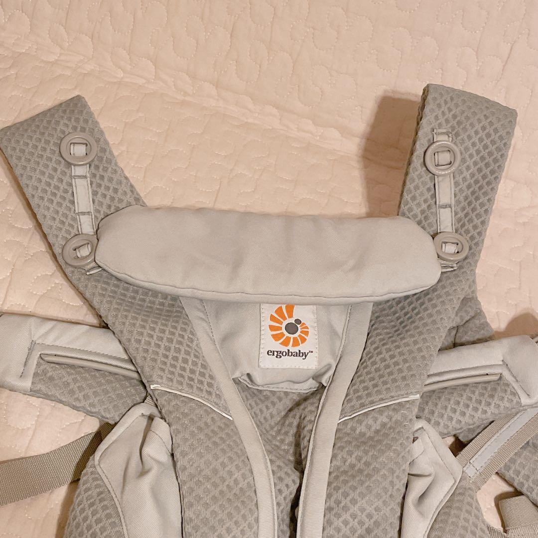 【美品】エルゴ オムニブリーズ パールグレー + 収納カバー +レッグウォーマー