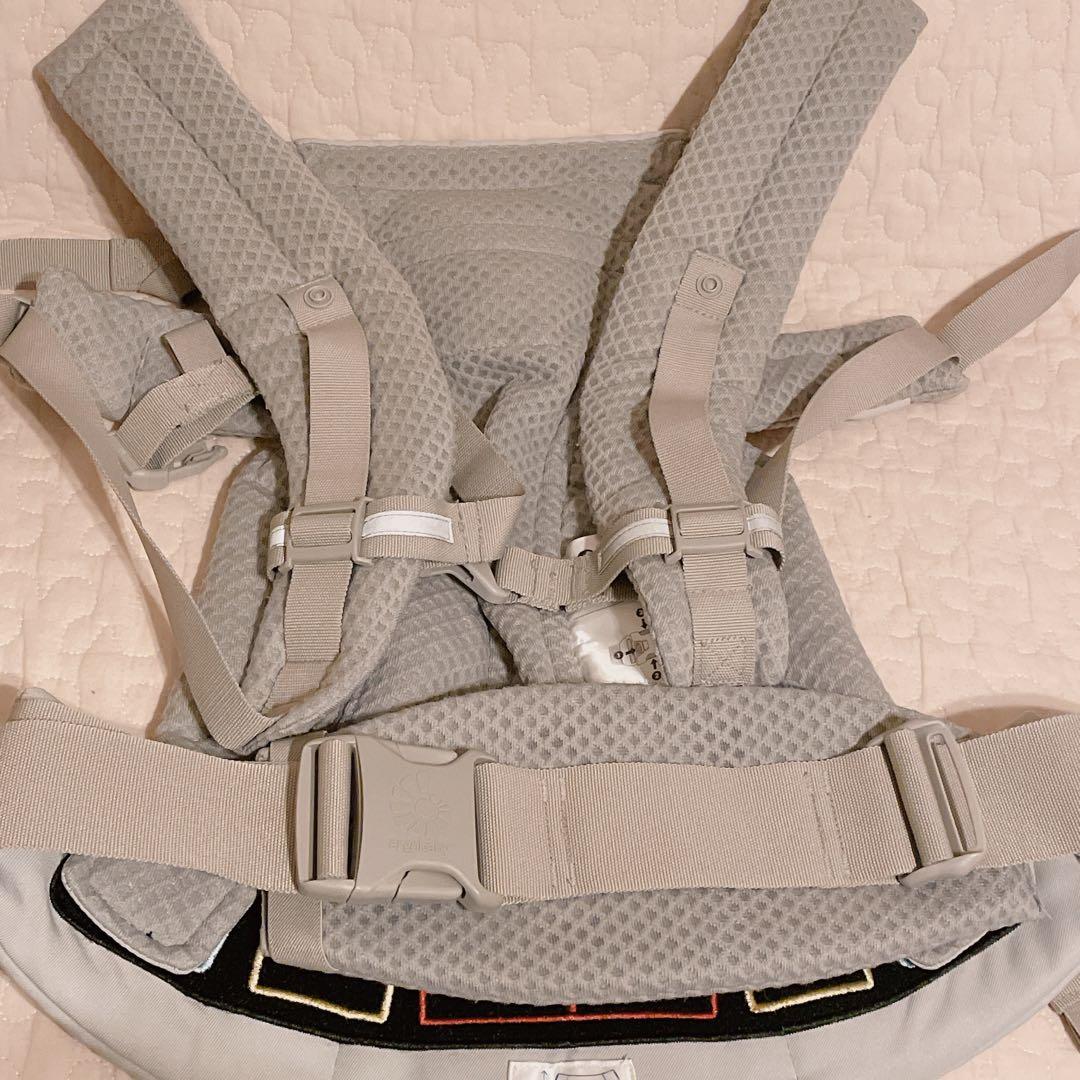 【美品】エルゴ オムニブリーズ パールグレー + 収納カバー +レッグウォーマー