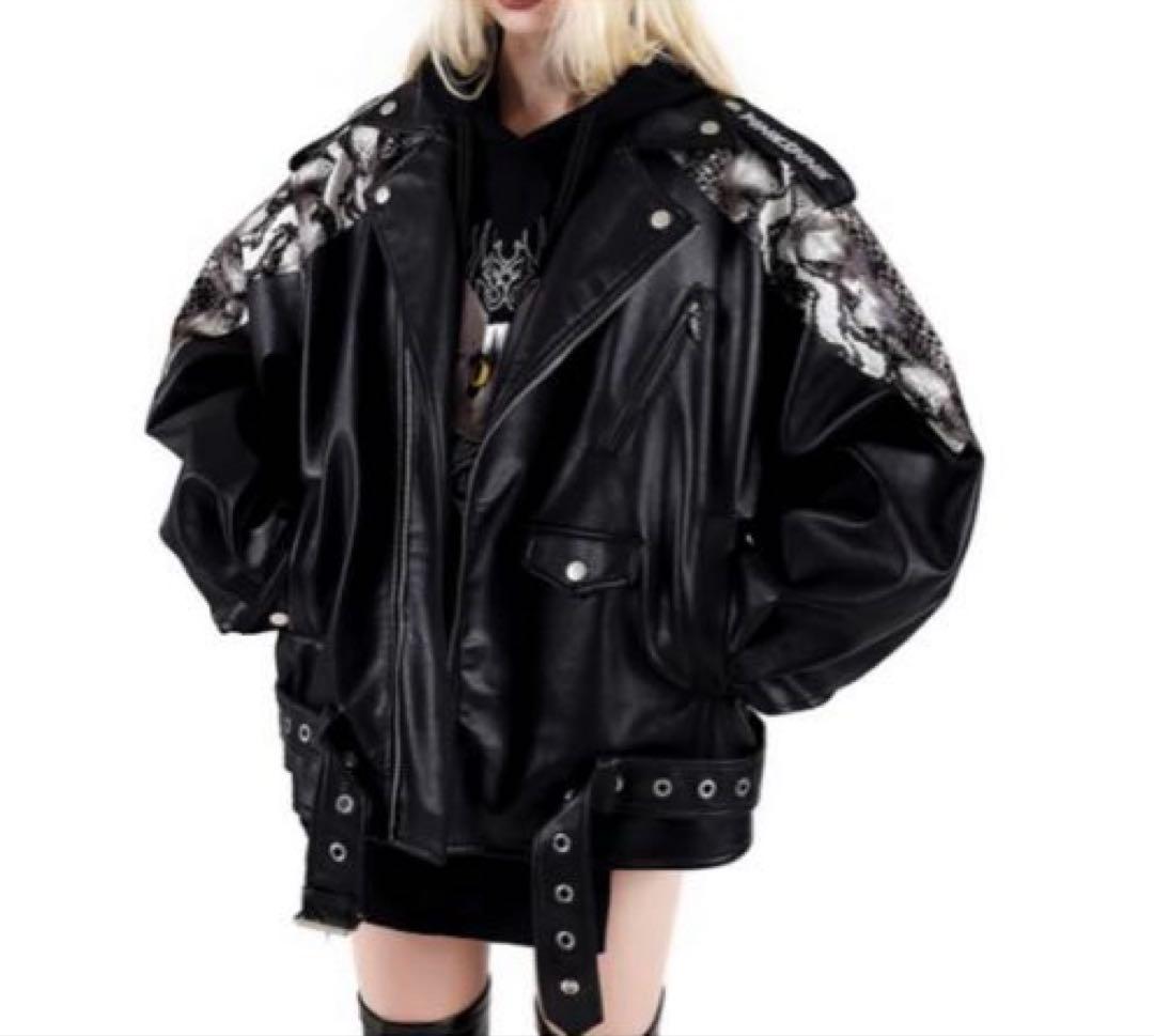 SELECT / ［PINKSPINK］パイソン柄PUレザージャケット