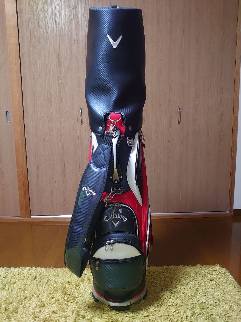 『希少』 Callaway キャディバッグ 9型 トリコロールカラー カーボン調