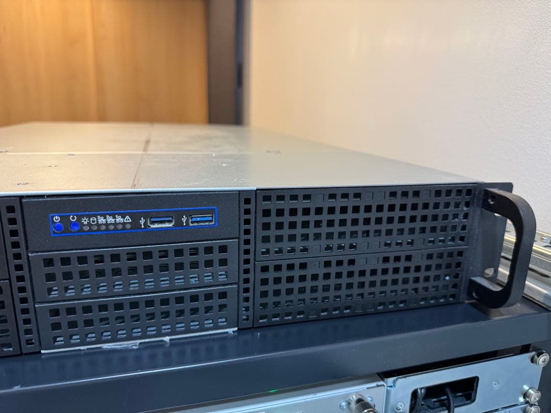 2Uラックマウントケース TGC-F2-650 800W電源 静音ファン交換済