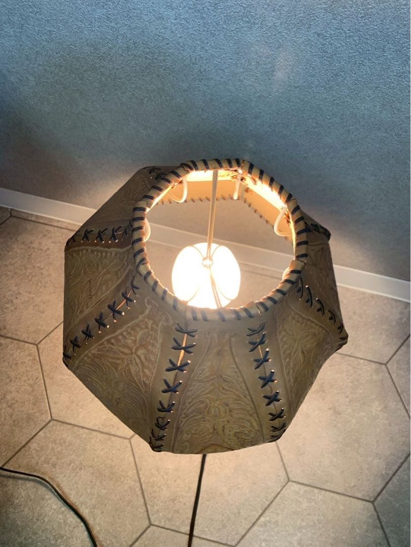 アンティーク レザー 牛革 ランプ