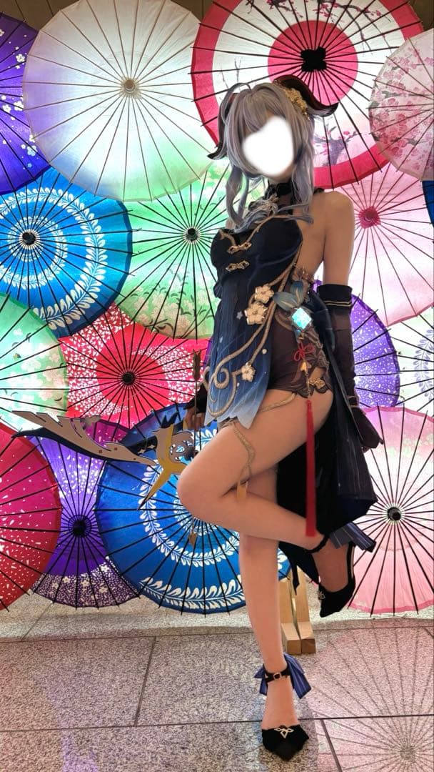 三分妄想　甘雨　海灯祭スキン コスプレ衣装 Sサイズ ウィッグ 靴フルセット