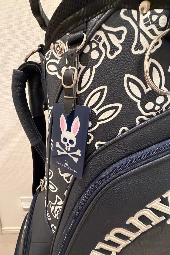 サイコバニー PSYCHO BUNNY モノグラム キャディバッグ ネイビー