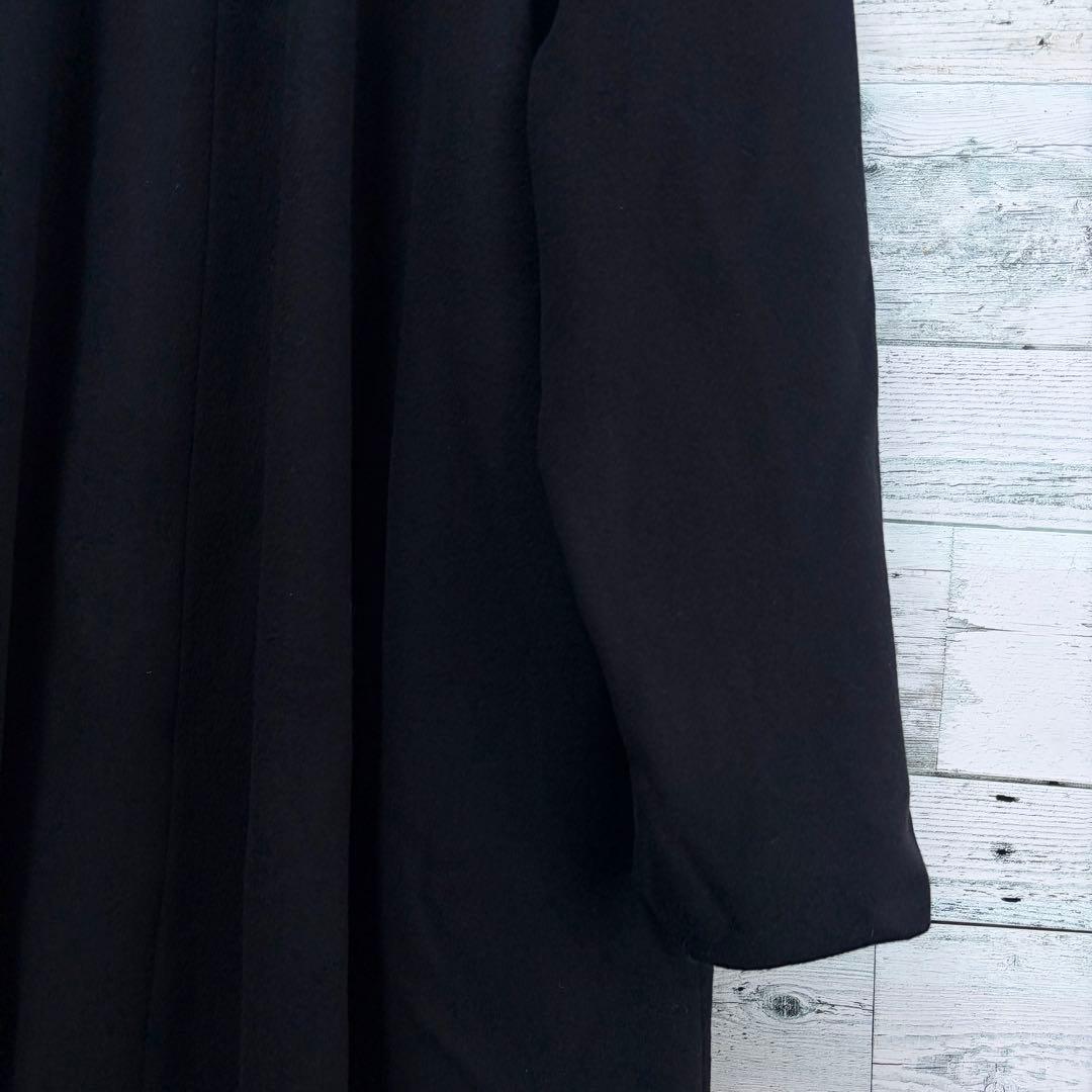 ☆大きいサイズ・3L☆カシミヤブレンドウールコート　未使用タグ付　15号　黒色