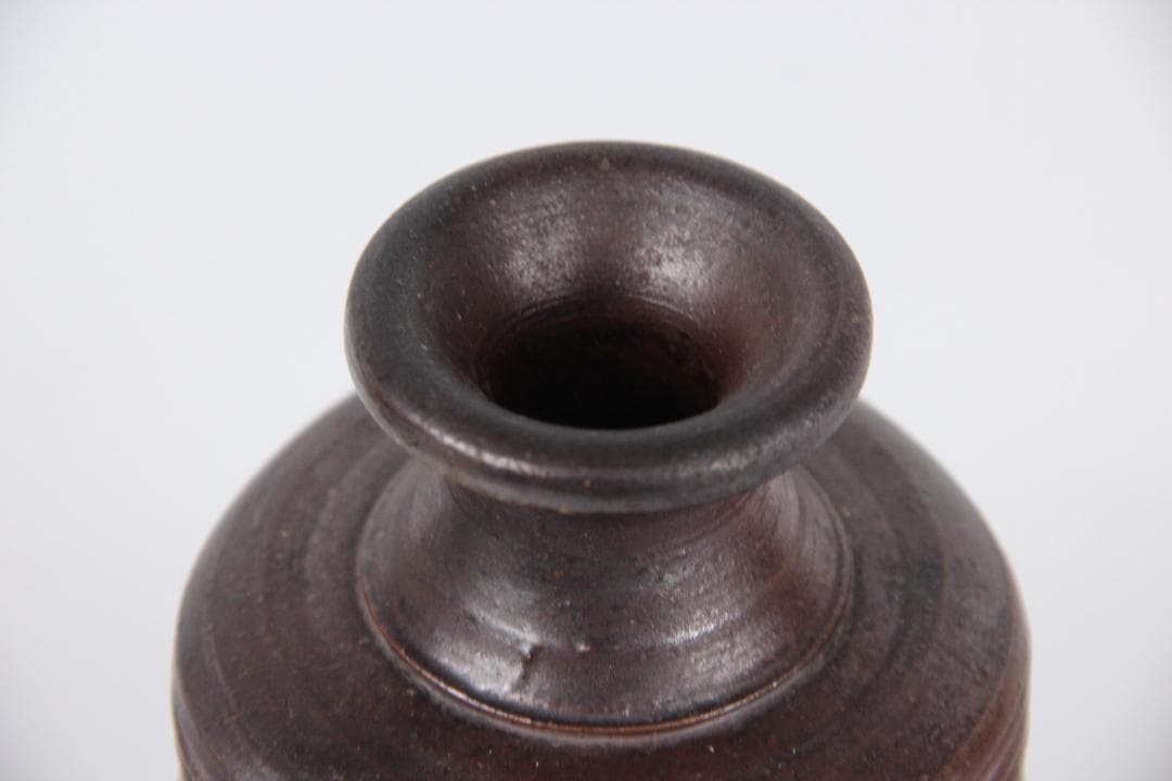 備前焼 人物細工徳利 酒器 花器 飾り壺　吉銘有り花器　花入　 ED11-29