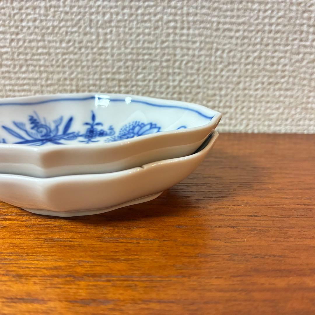 マイセン ブルーオニオン ディッシュ 菱形 小皿 10cm 双剣マーク 1級品