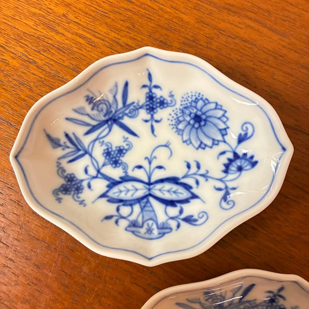 マイセン ブルーオニオン ディッシュ 菱形 小皿 10cm 双剣マーク 1級品