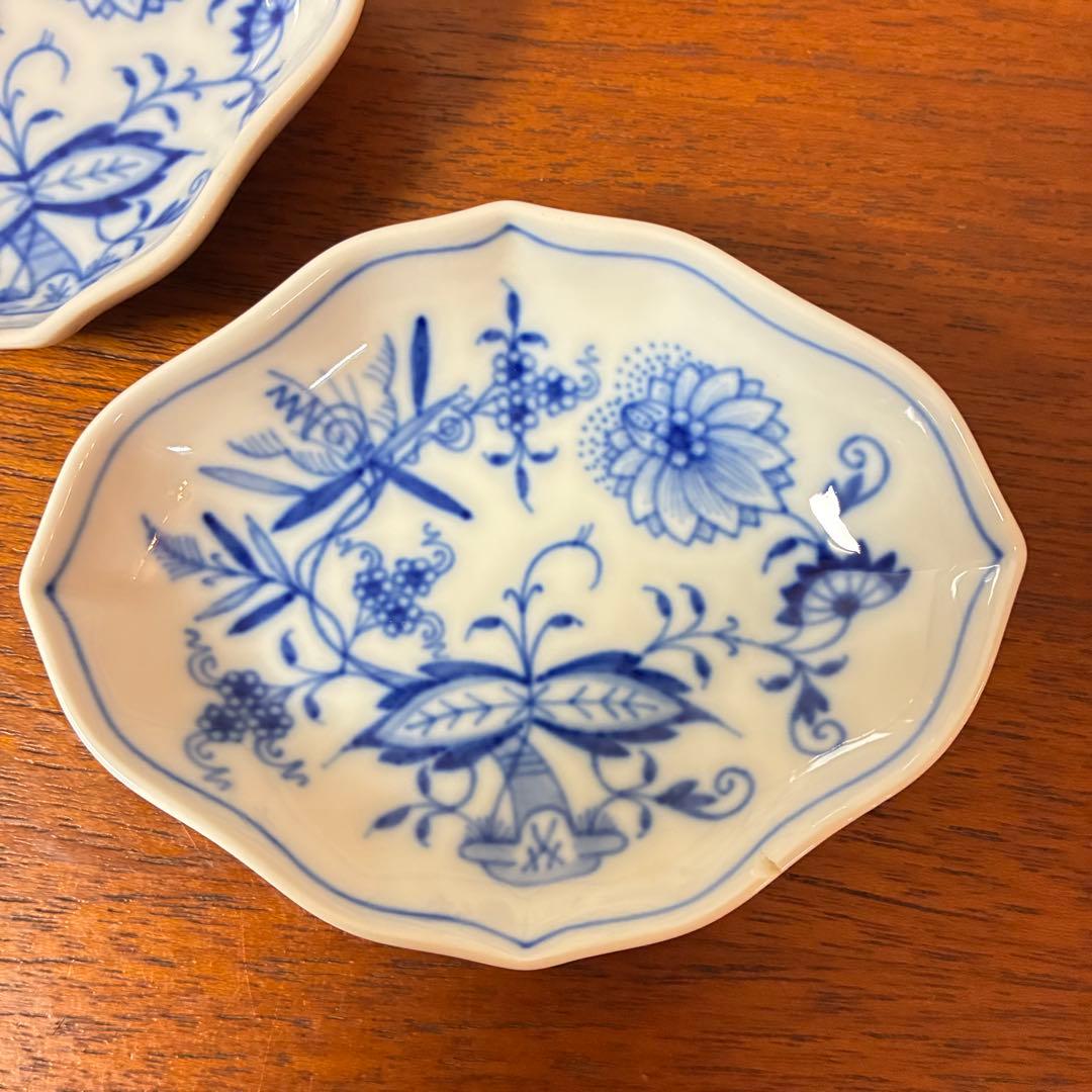 マイセン ブルーオニオン ディッシュ 菱形 小皿 10cm 双剣マーク 1級品