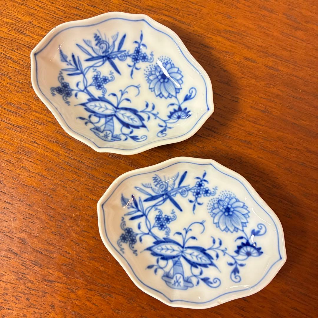 マイセン ブルーオニオン ディッシュ 菱形 小皿 10cm 双剣マーク 1級品