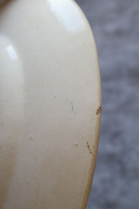 オーバル　プレート　レース　マーガレット　フランス　アンティーク