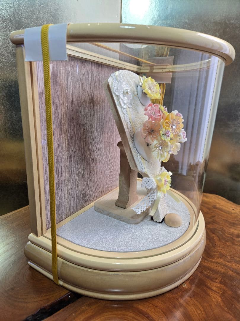 【一点限り】正月飾り　羽子板　ケース飾り　H63