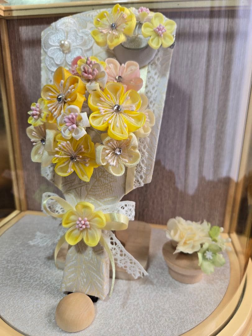 【一点限り】正月飾り　羽子板　ケース飾り　H63