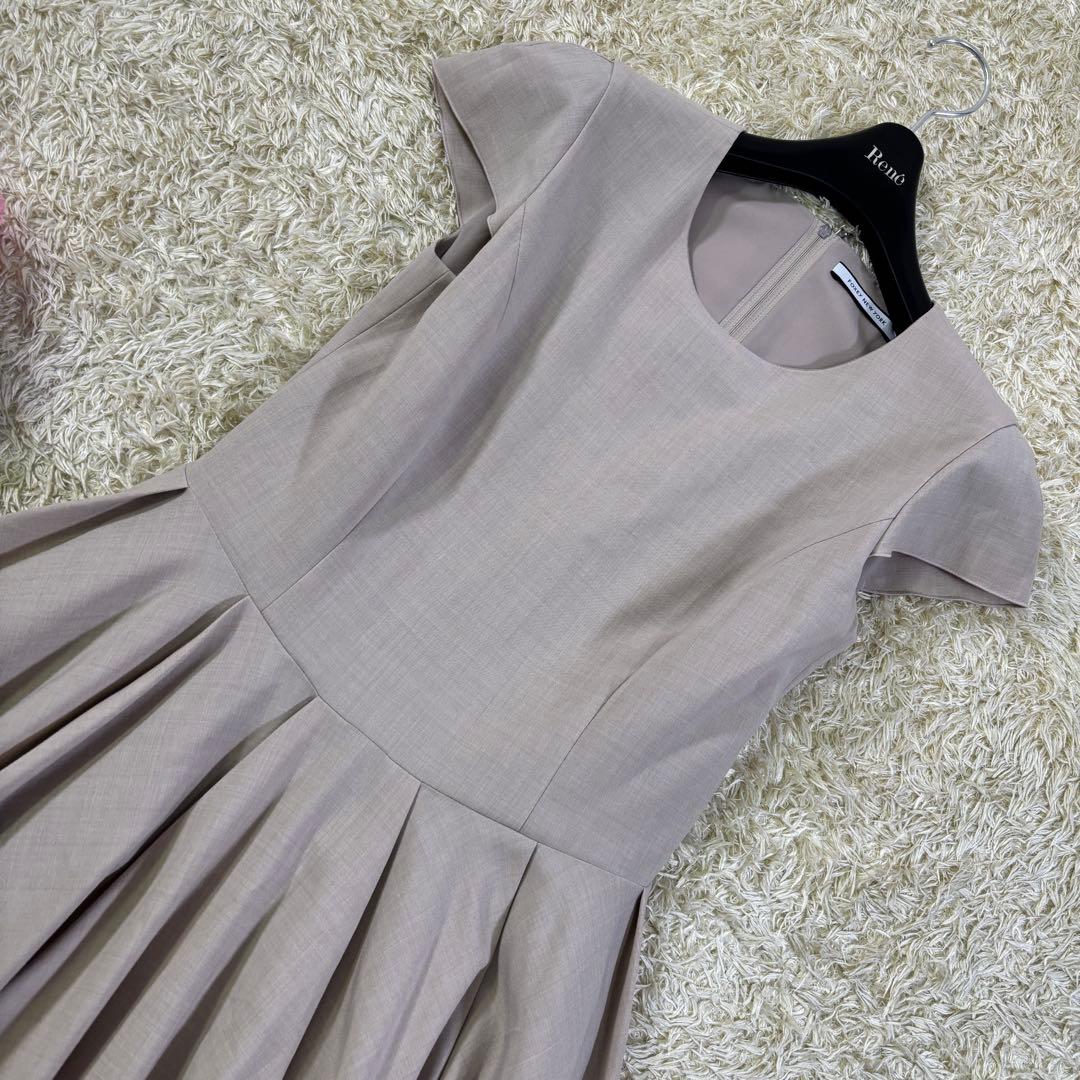 フォクシーニューヨーク　プリーツ　フレア　膝丈ワンピース　ドレス