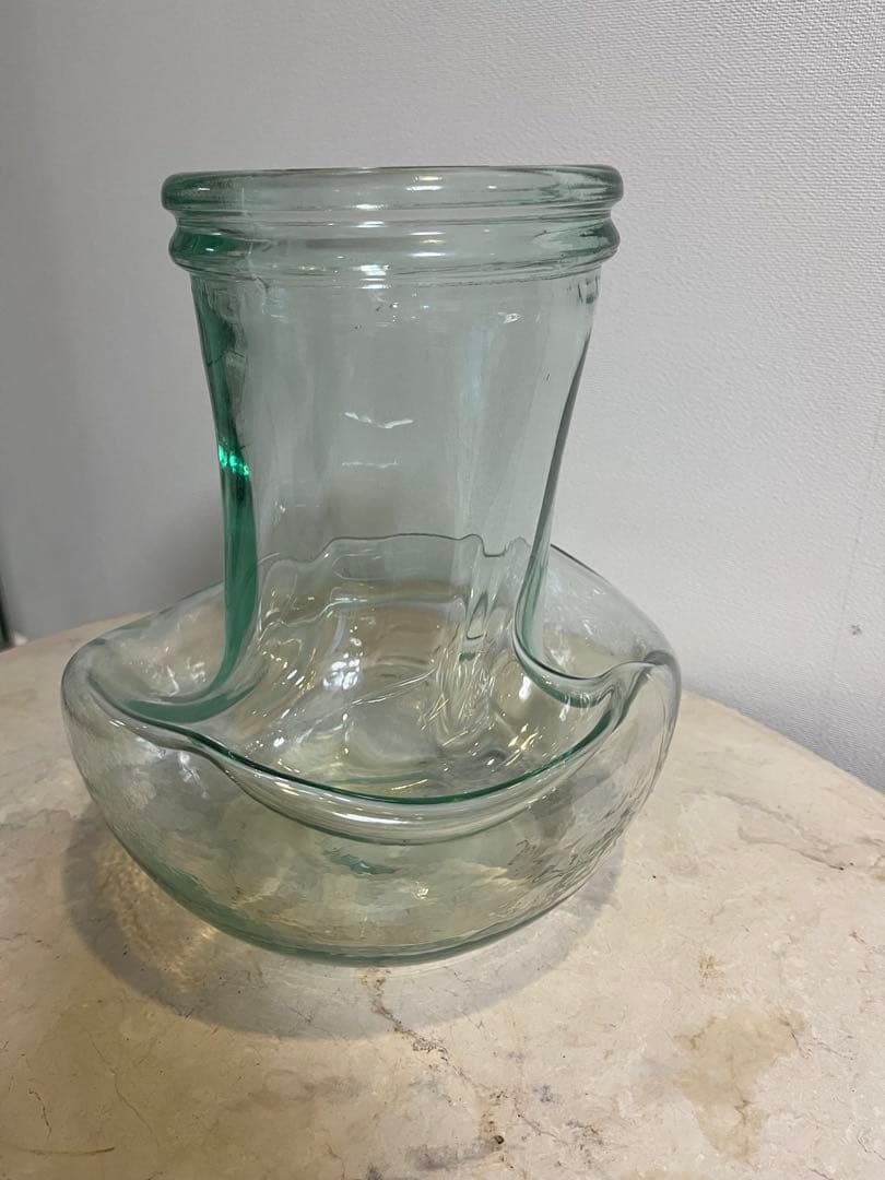 ITALY 変形ガラス フラワーベース 金魚鉢 インテリア ガラス