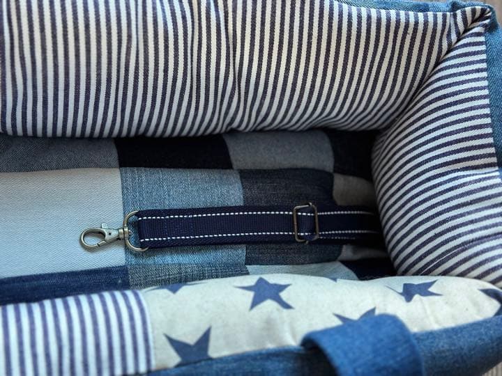 ふわふわ　キャリーバッグ　② デニムリメイク