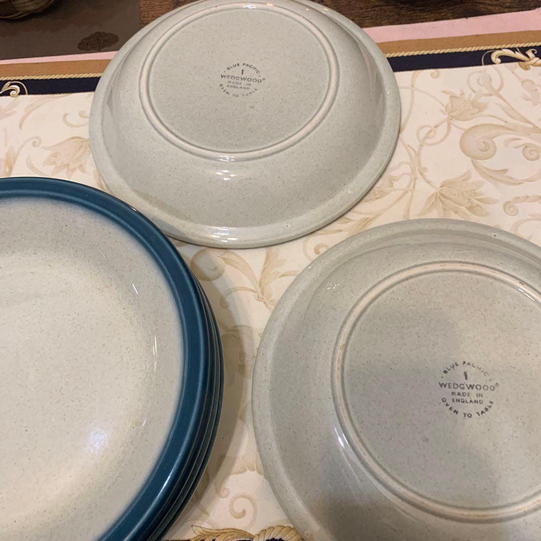 希少　ウェッジウッド ブルー　パシフィック　20cmサラダボウル　6枚