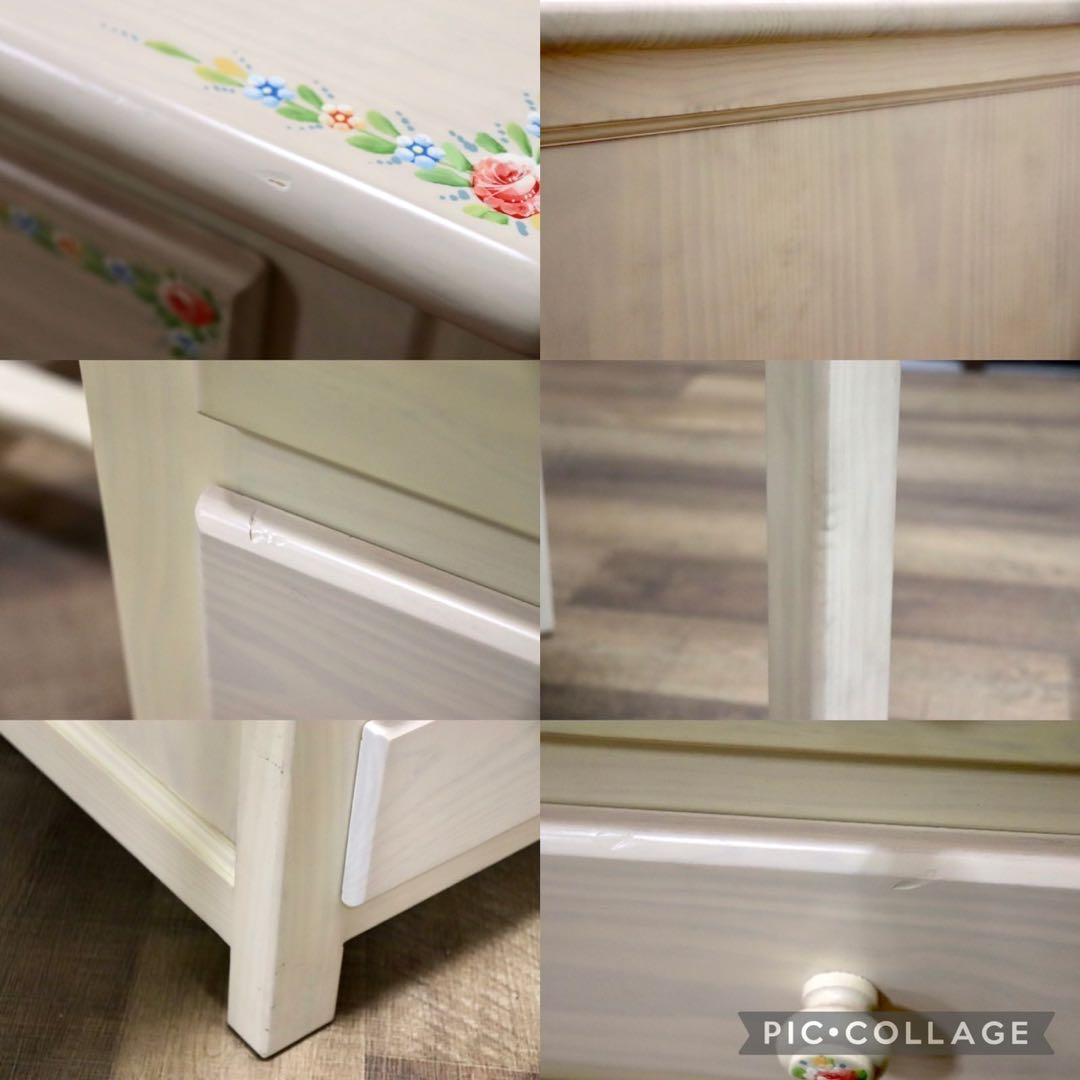 GMGN284A○スペイン製 シャビーシック 片袖デスク 学習机 勉強机 店舗什