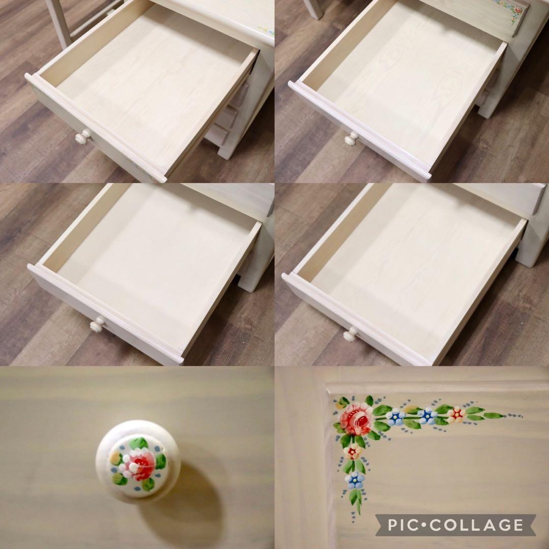 GMGN284A○スペイン製 シャビーシック 片袖デスク 学習机 勉強机 店舗什