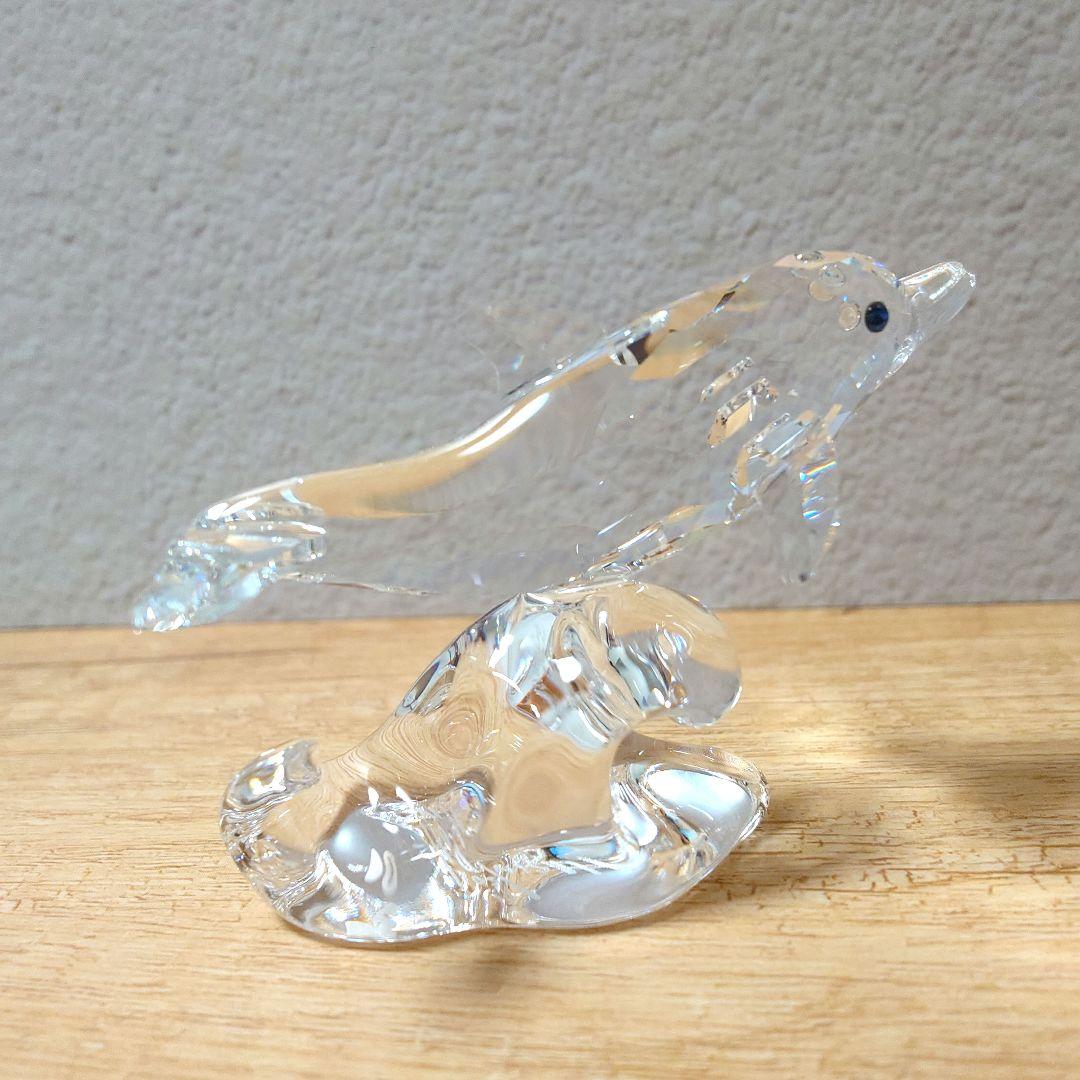 スワロフスキー　置物　イルカ　赤ちゃん　デザイナーサイン入り