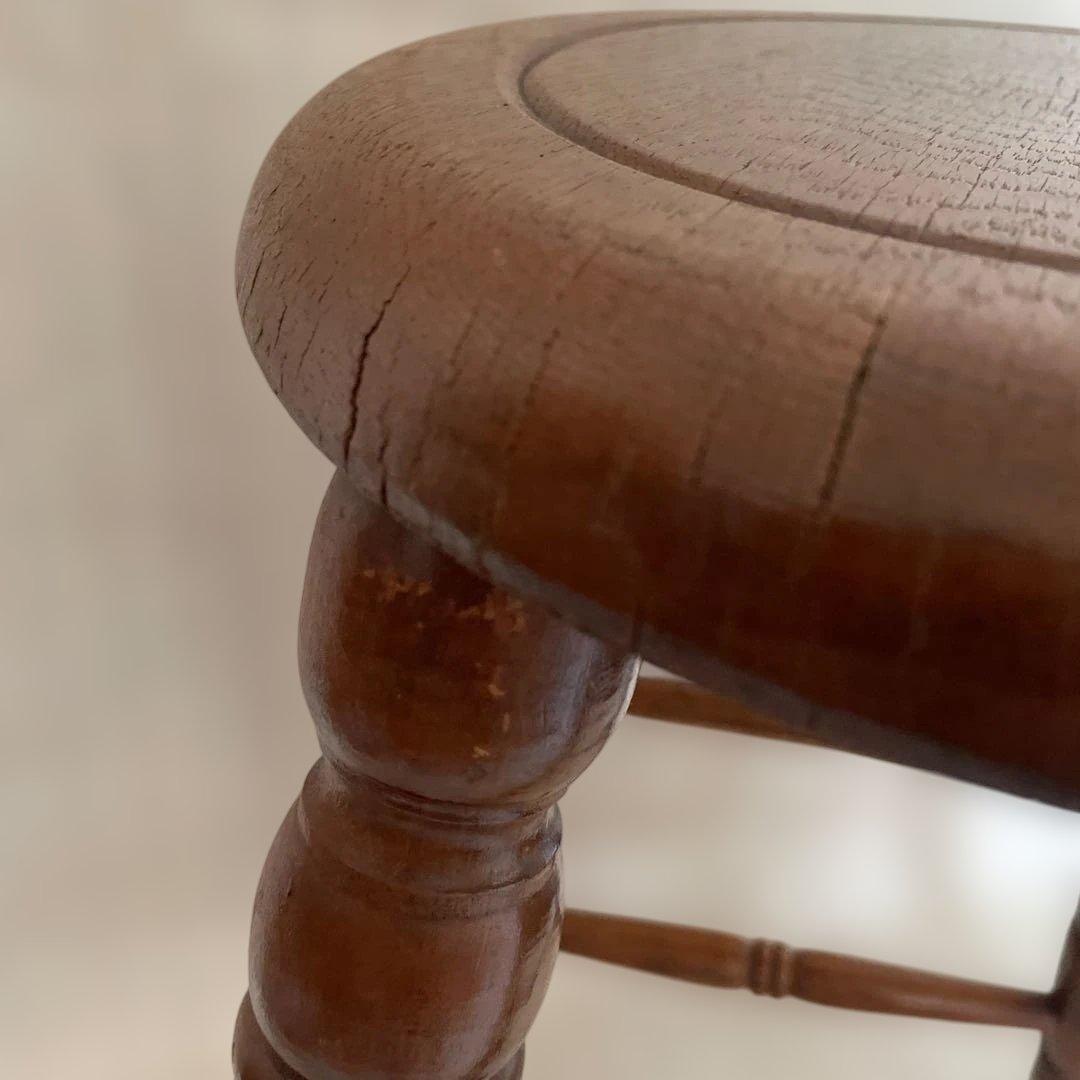 昭和レトロ 木製 スツール 花台 ビンテージ
