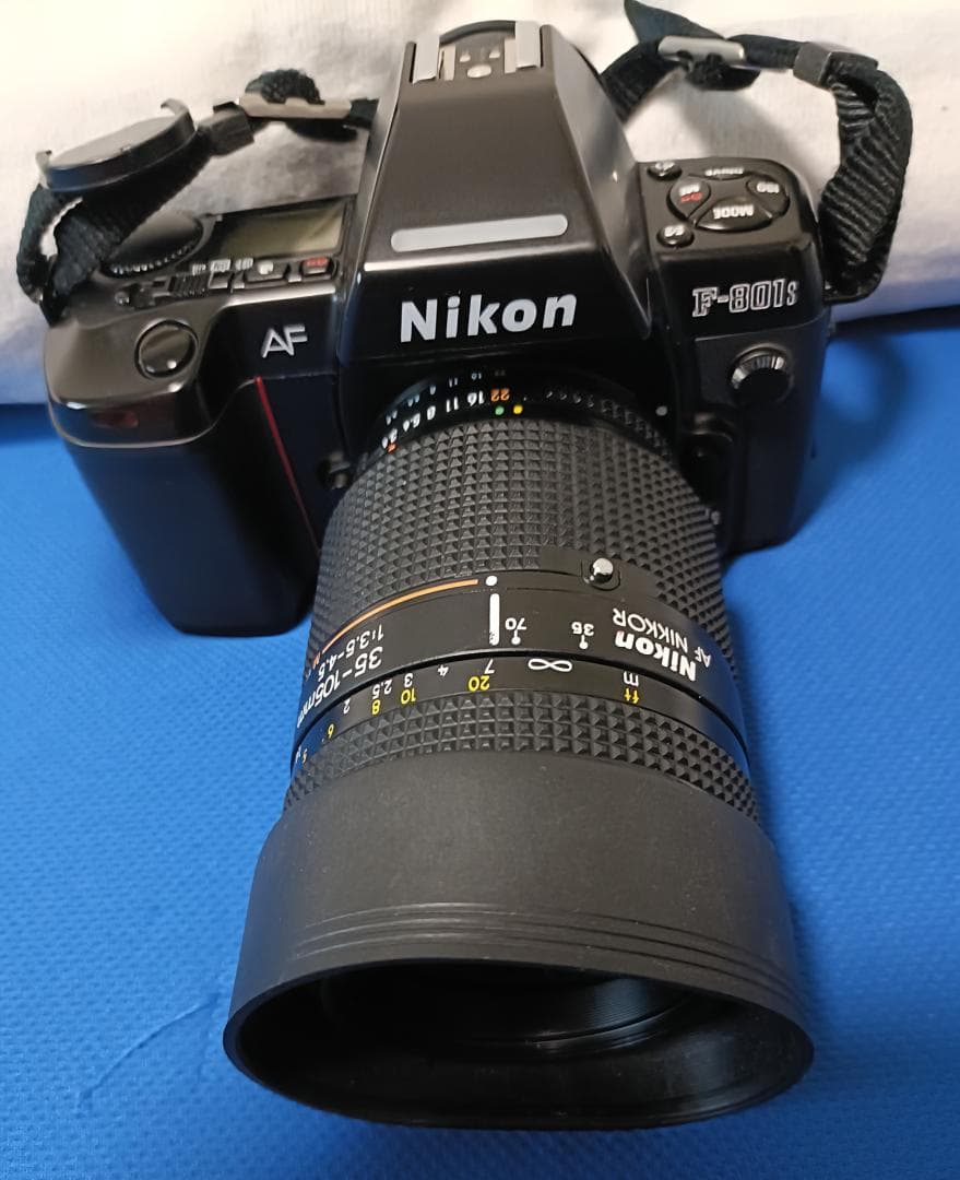 超美品 ’91年高級中級機 Nikon F801S 35-105mm フード付