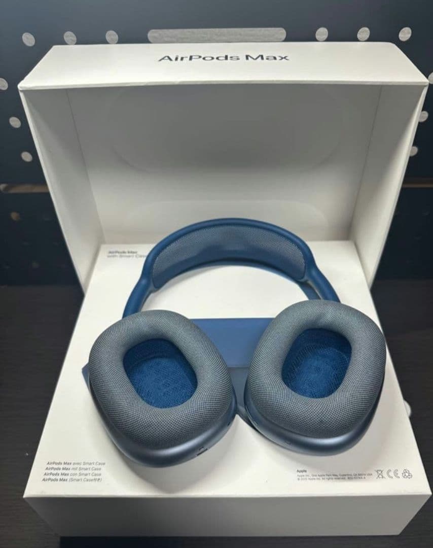 値下げ✨️正規品✨️AirPods Max ブルー 箱、ケーブル、カバー付